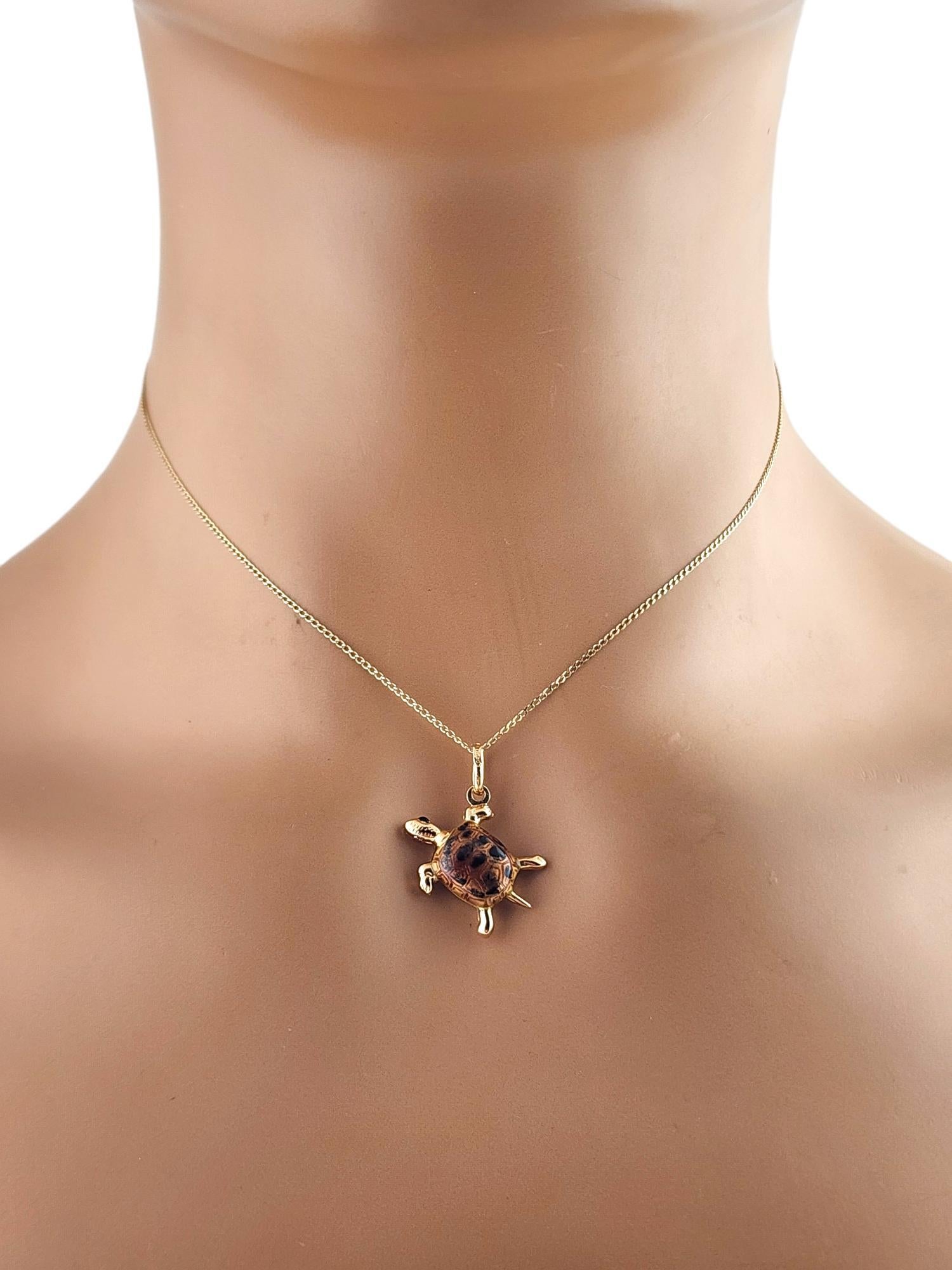 18 Karat Yellow Gold Enamel Turtle Charm #19442 4