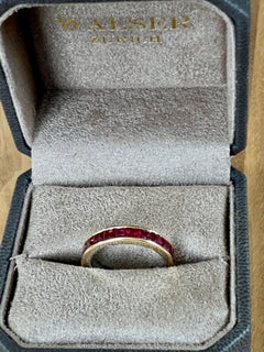 18 Karat Yellow Gold Eternity Ring Ruby