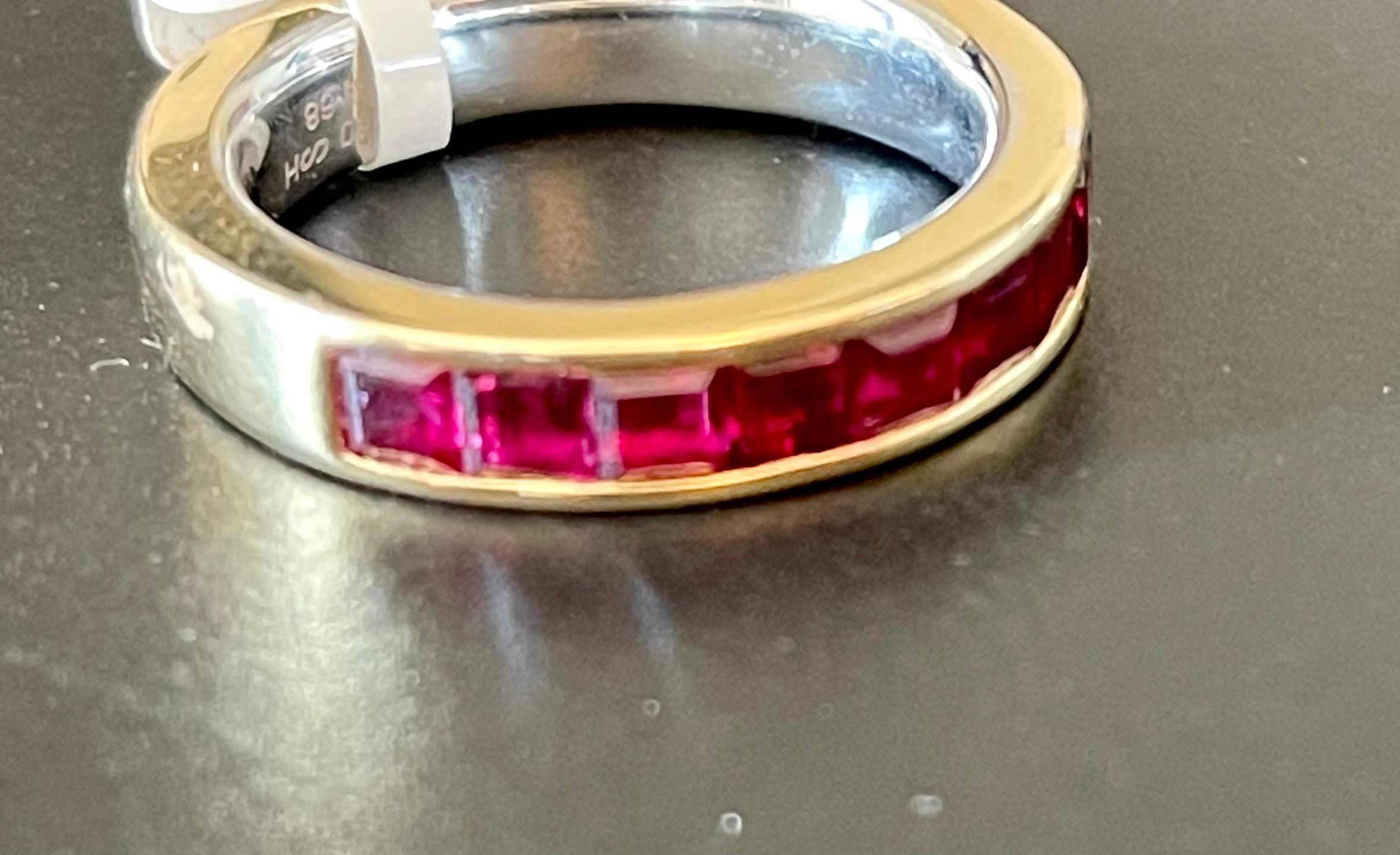 18 Karat Yellow Gold Eternity Ring Ruby For Sale 2
