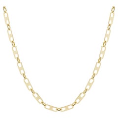 18 Karat Yellow Gold Fancy Chain Link Necklace