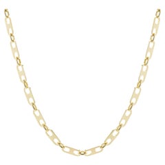 18 Karat Yellow Gold Fancy Chain Link Necklace