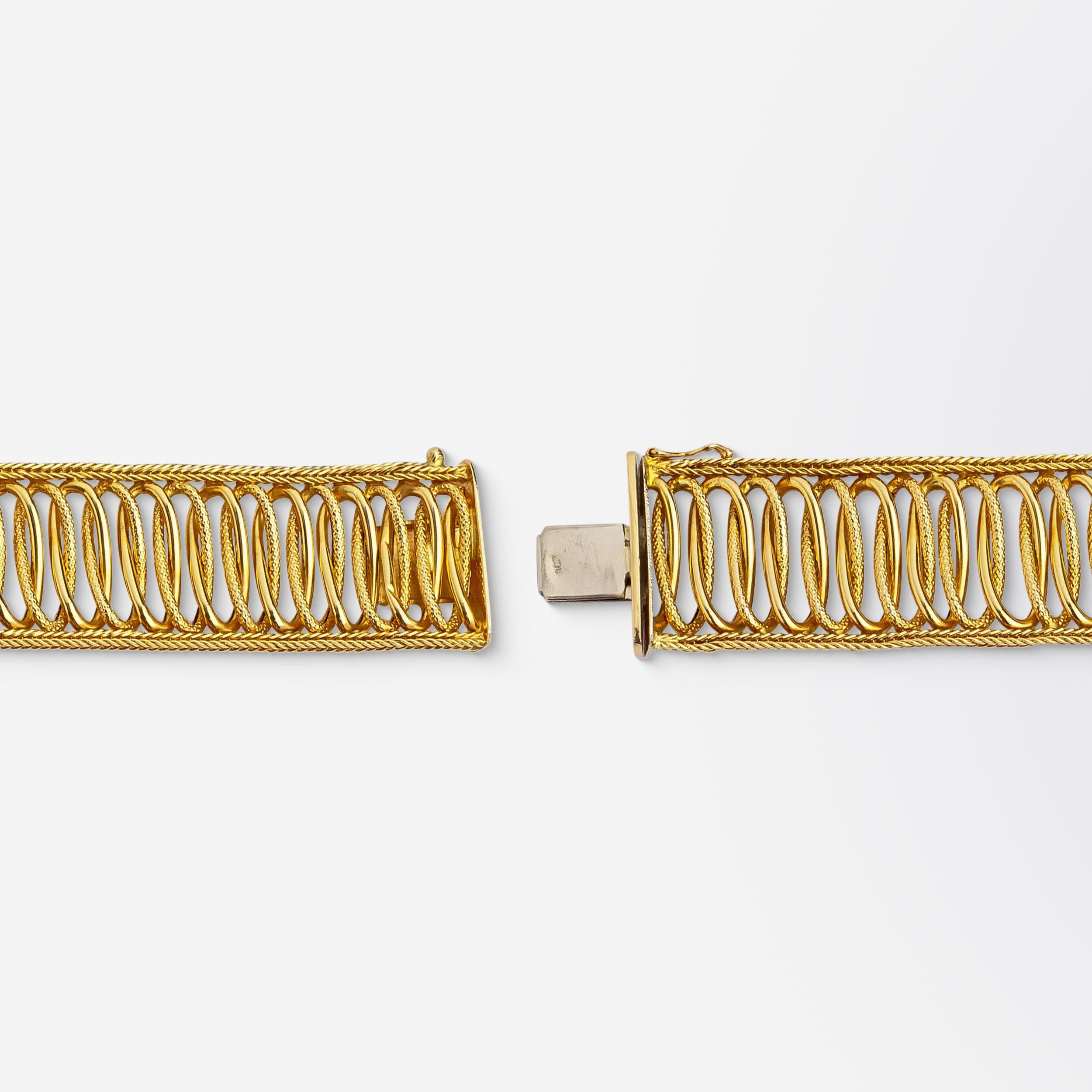 Bracciale A Link in oro giallo 18 carati In condizioni buone in vendita a Brisbane City, QLD