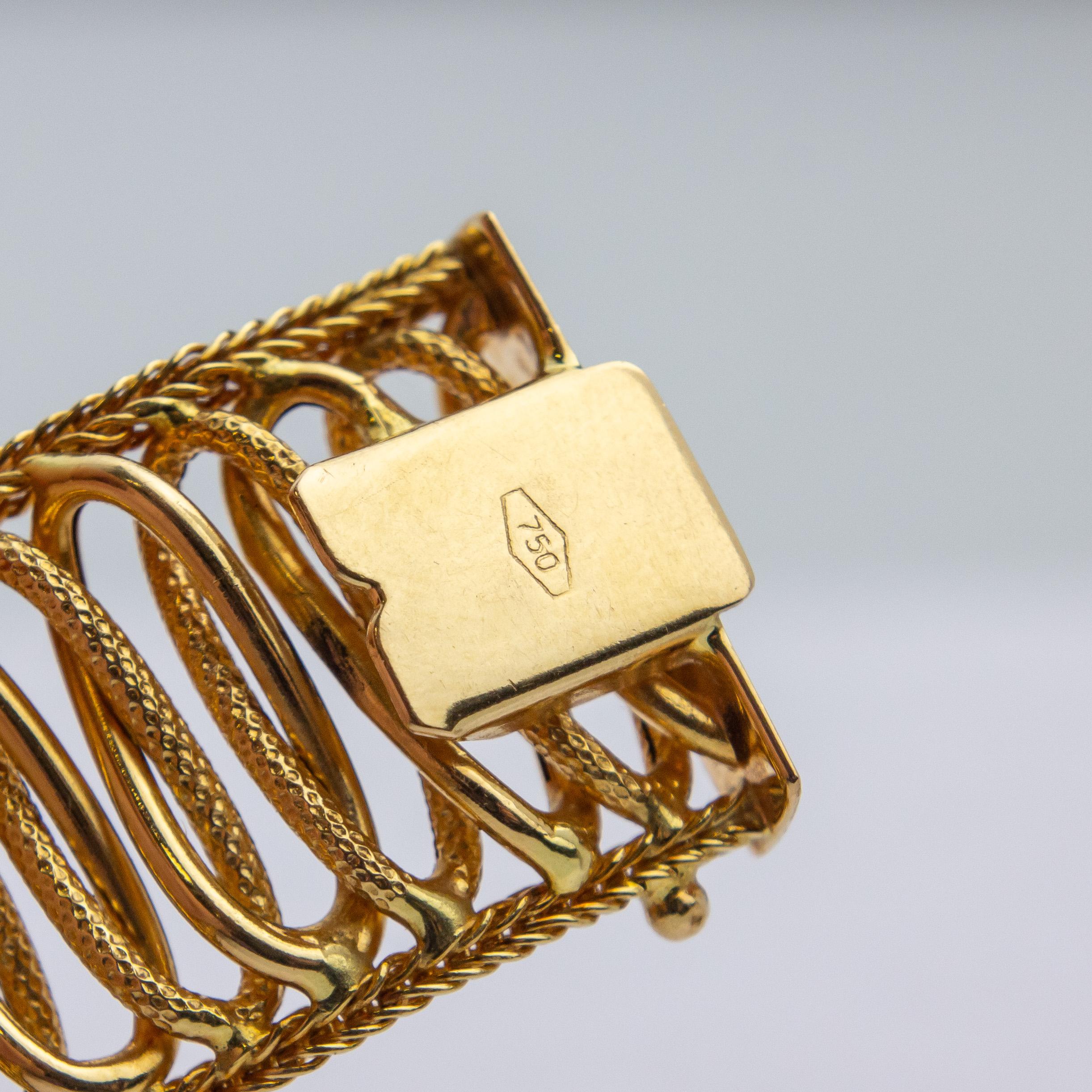 Bracciale A Link in oro giallo 18 carati in vendita 1