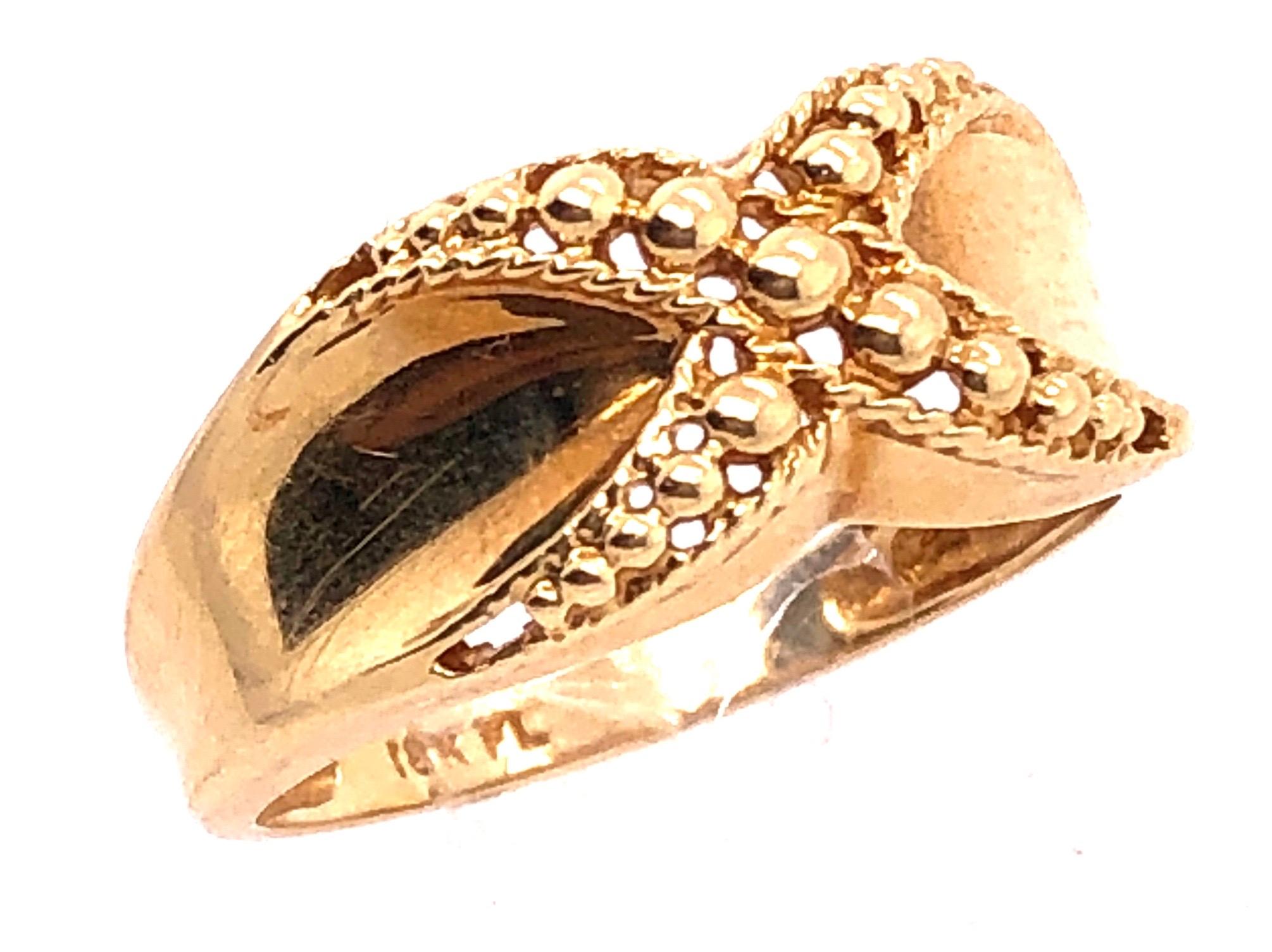 Contemporary 18 Karat Yellow Gold Fashion Ring X Design For Sale