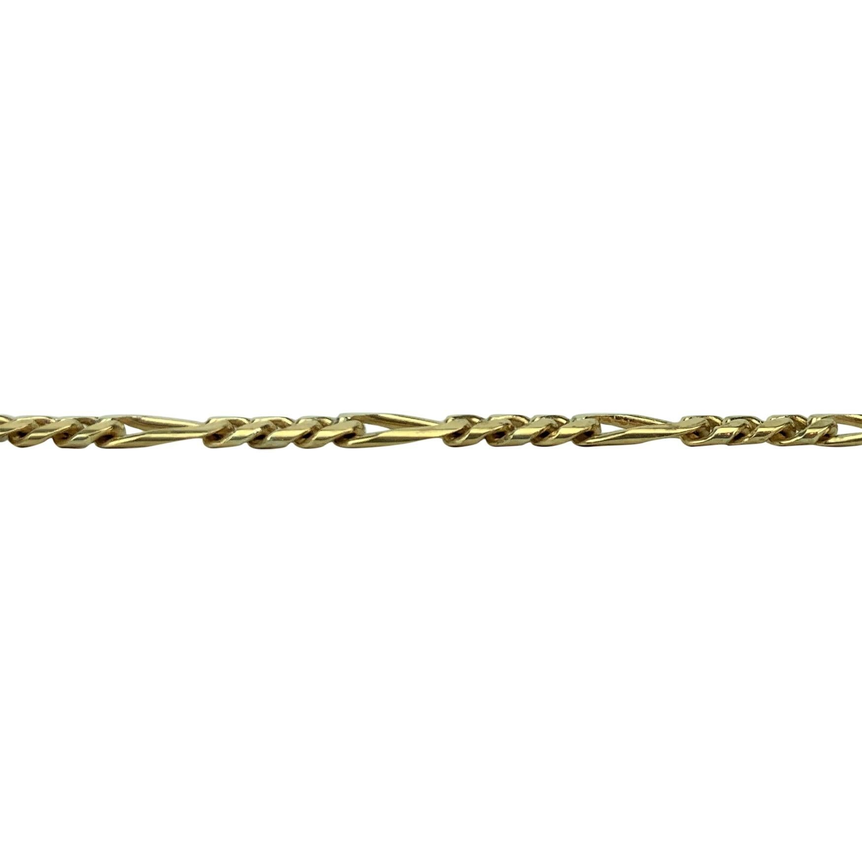 Women's or Men's 18 Karat Yellow Gold Figaro Link Chain Necklace