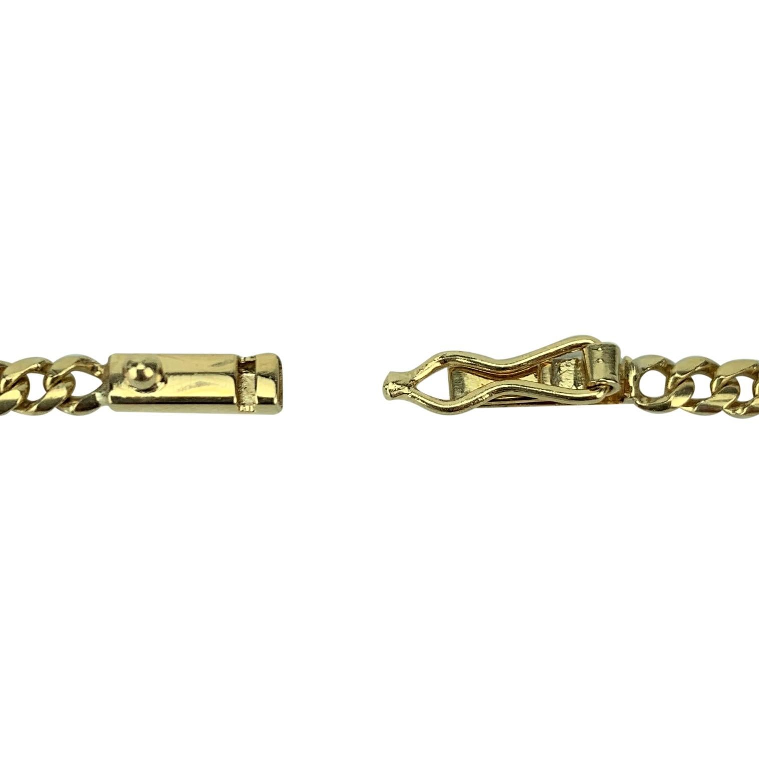18 Karat Yellow Gold Figaro Link Chain Necklace 1