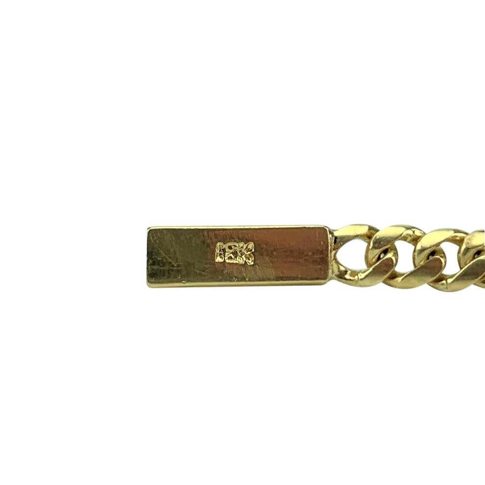 18 Karat Yellow Gold Figaro Link Chain Necklace 2