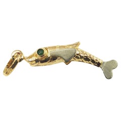 18 Karat Yellow Gold Fish Charm