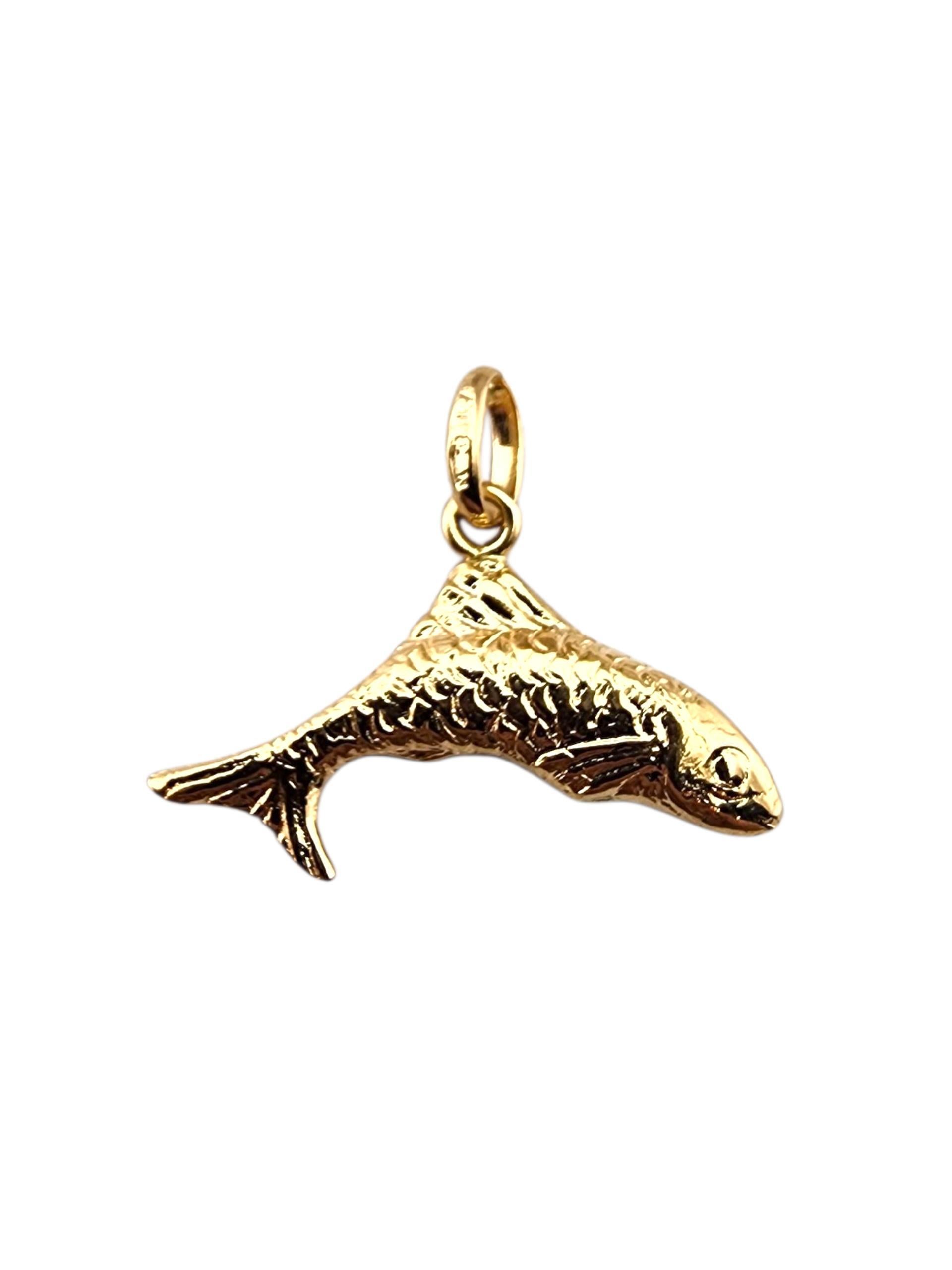 Ciondolo a forma di pesce in oro giallo 18 carati #23173