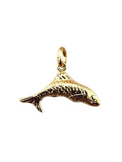 Ciondolo a forma di pesce in oro giallo 18 carati #23173