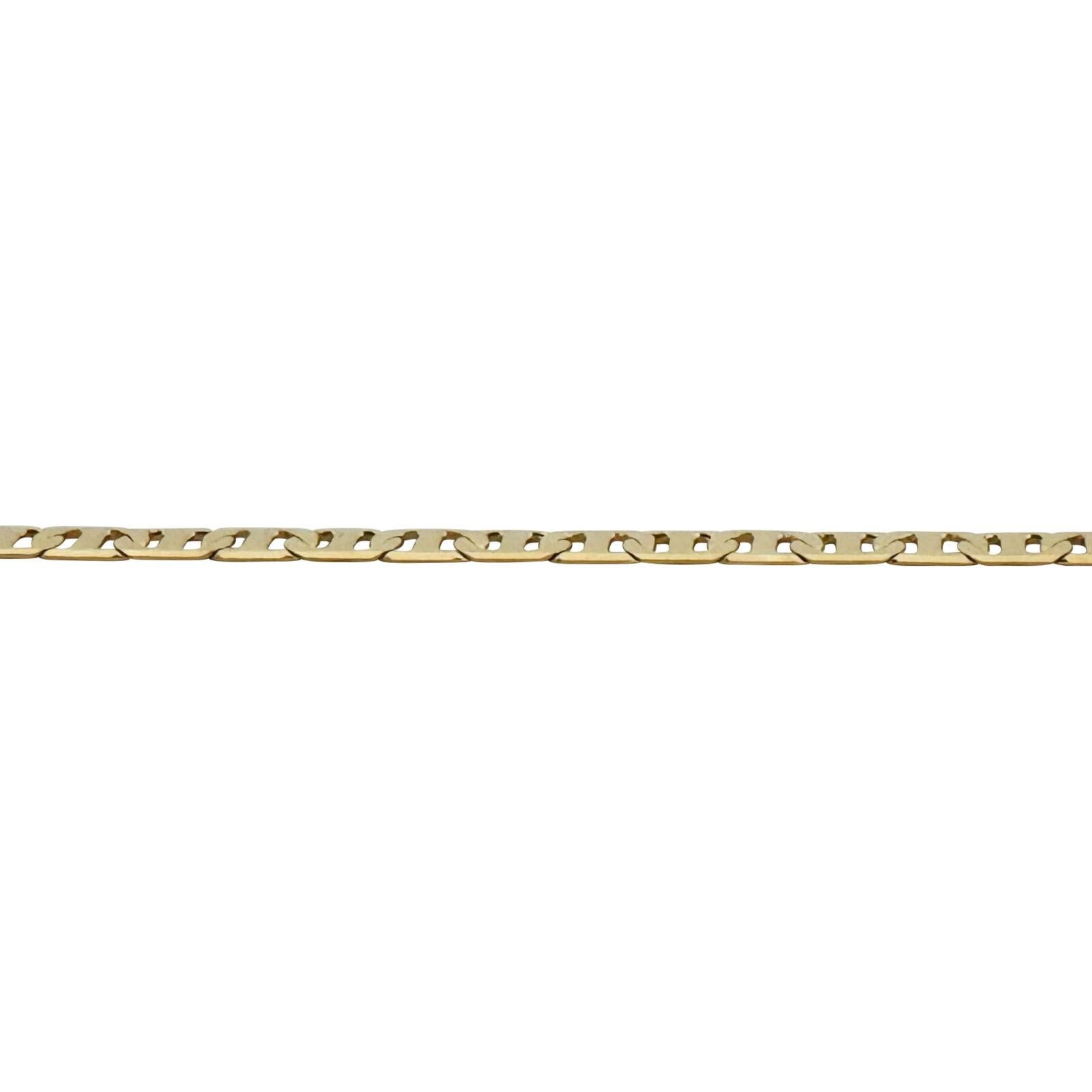 18 Karat Gelbgold Flache dünne Gucci Gliederkette Halskette Italien für Damen oder Herren