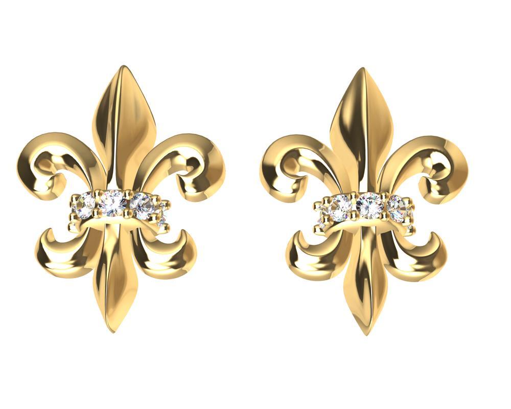 18 karat gold earrings studs