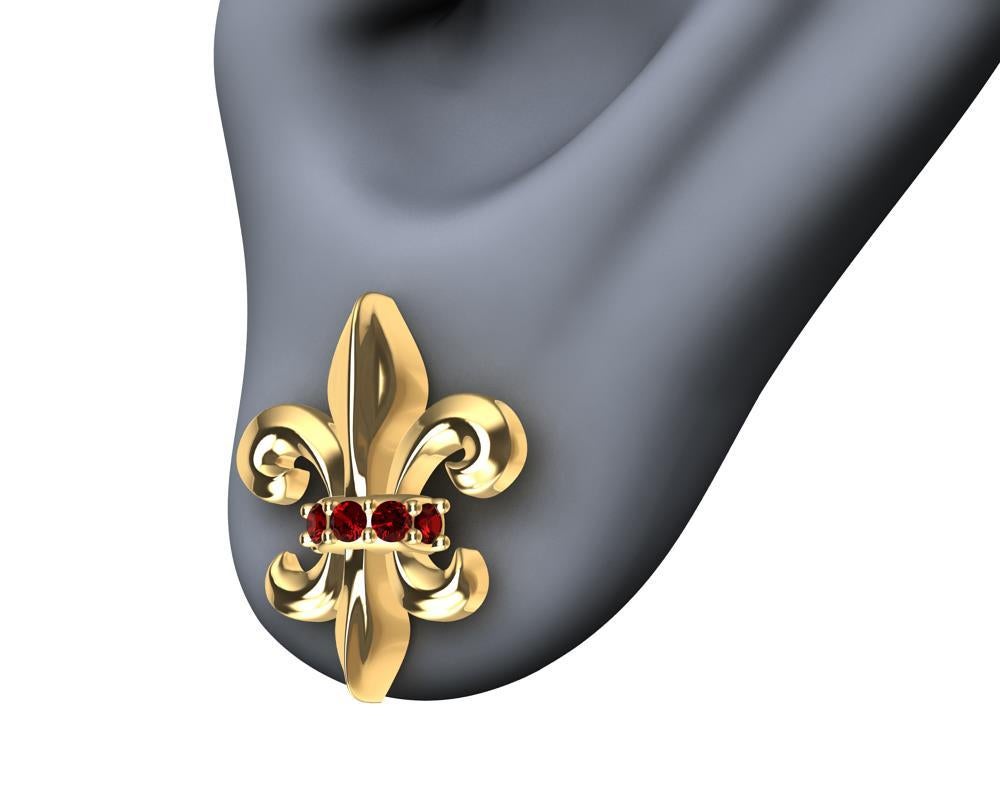 fleur de lis gold earrings