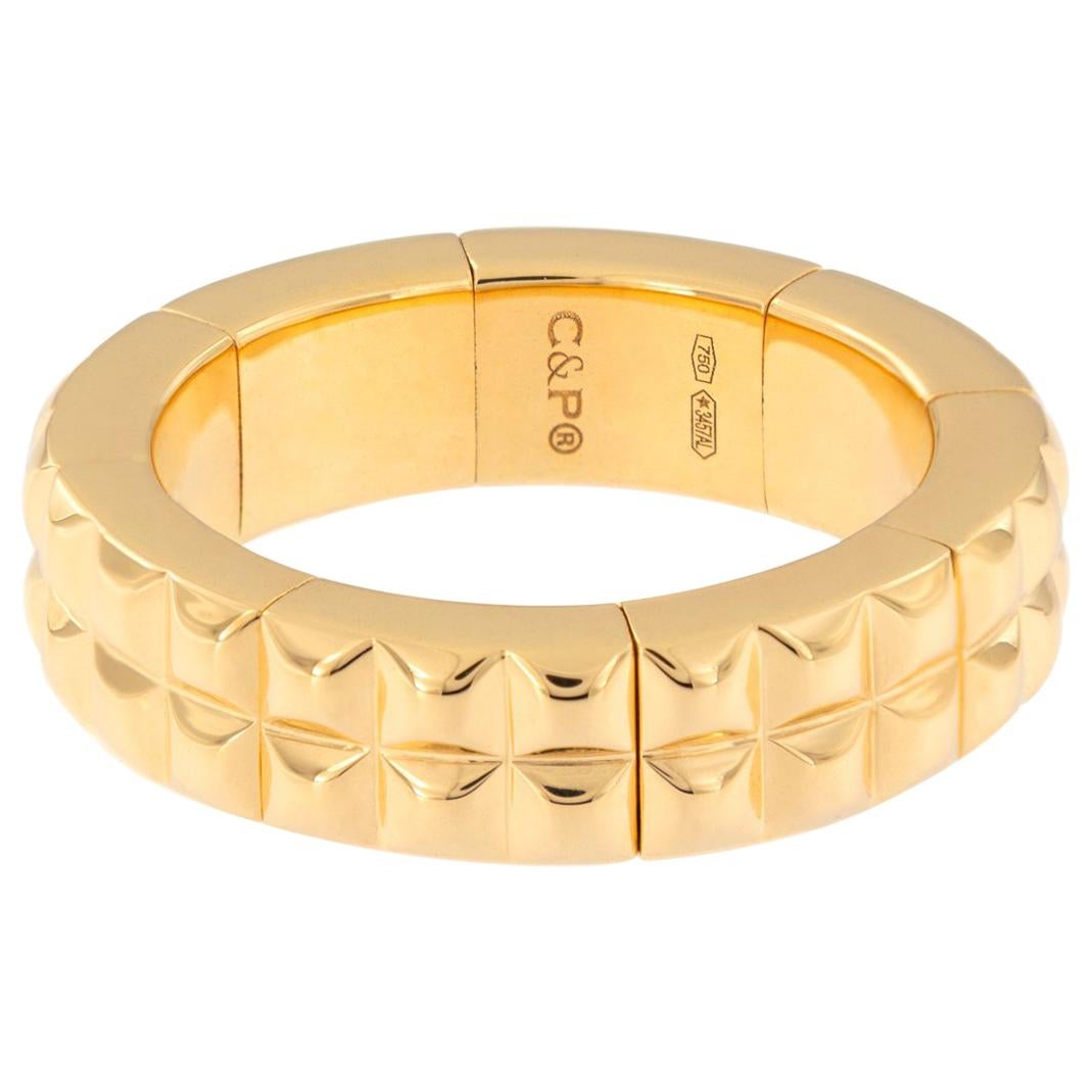 18 Karat Yellow Gold Flexible Band Ring