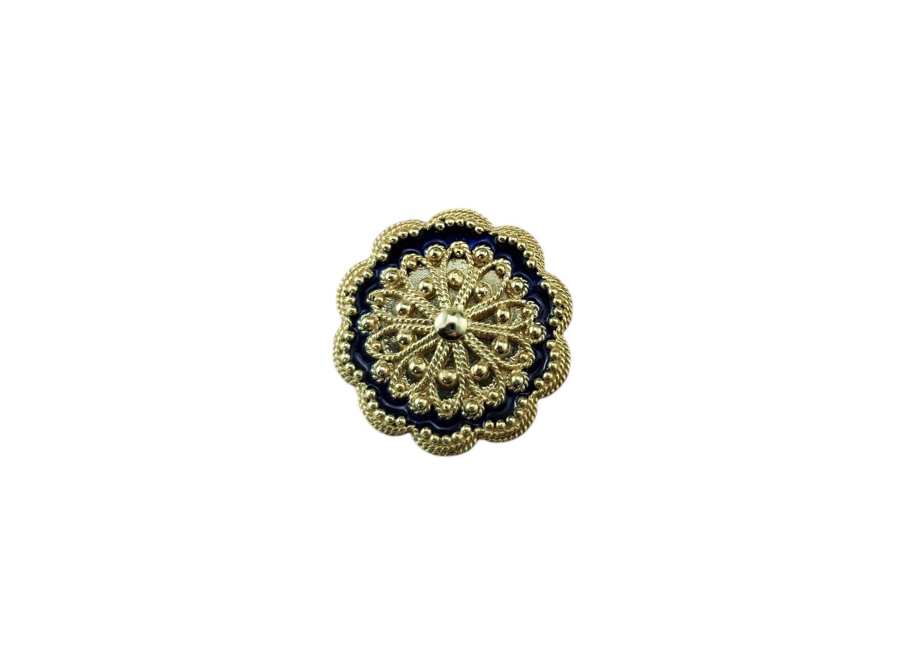 18 Karat Yellow Gold Floral Rope and Bead Design Ring Size 5 #20577 For Sale