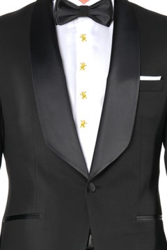 18 karat Yellow Gold Four Frogs Shirt Studs Made in Italy