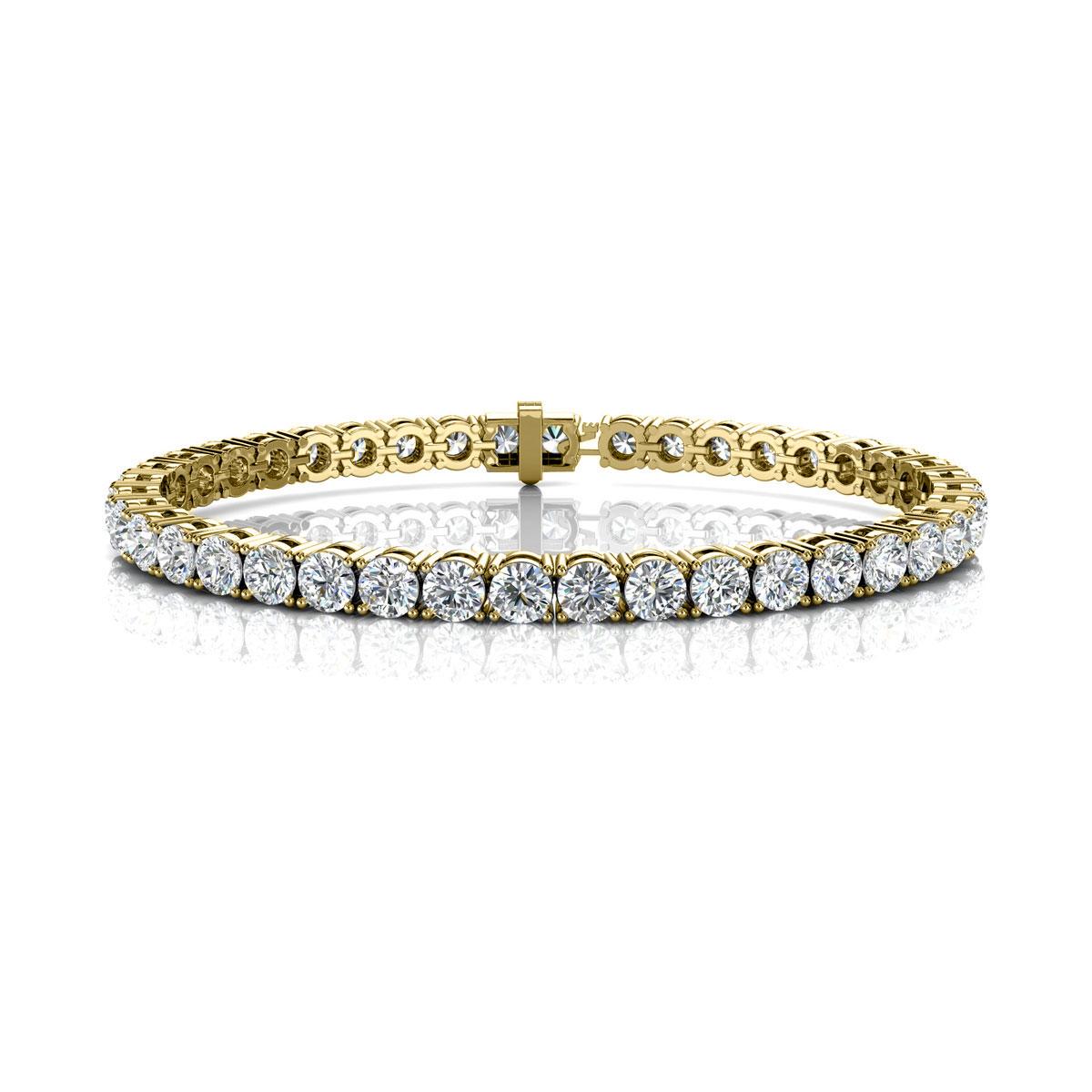 A timeless four prongs diamonds tennis bracelet. Experience the Difference!

Product details: 

Center Gemstone Type: NATURAL DIAMOND
Center Gemstone Color: WHITE
Center Gemstone Shape: ROUND
Center Diamond Carat Weight: 10
Metal: 18K Yellow
