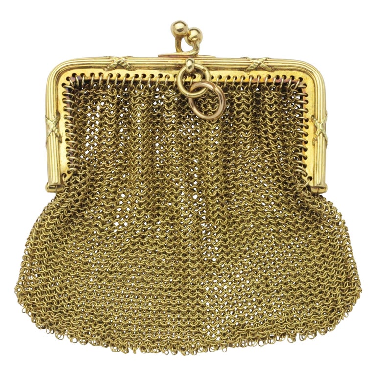 18 Karat Yellow Gold, French Coin Purse at 1stDibs