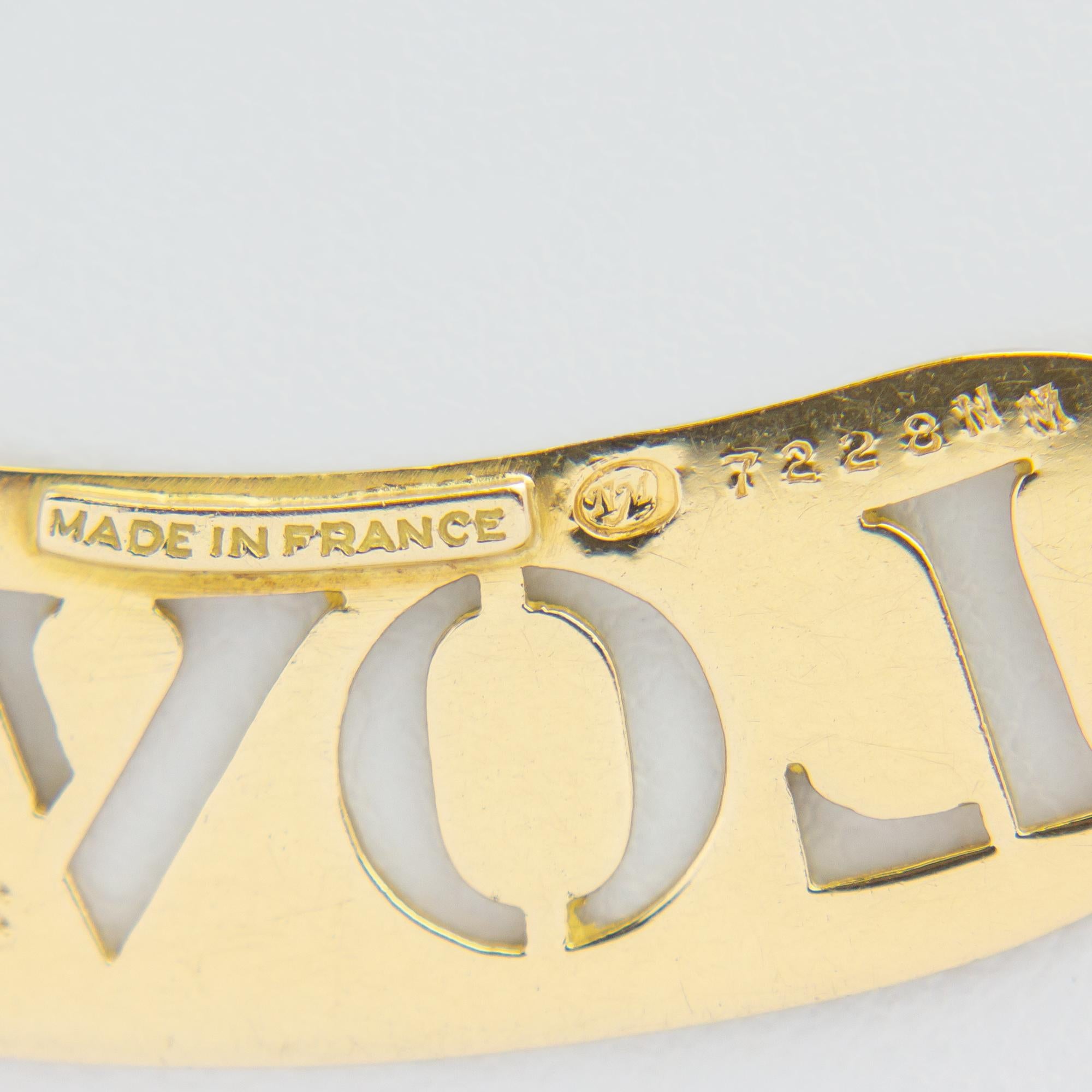 18 Karat Gelbgold, französische 'Love'-Halskette für Damen oder Herren im Angebot