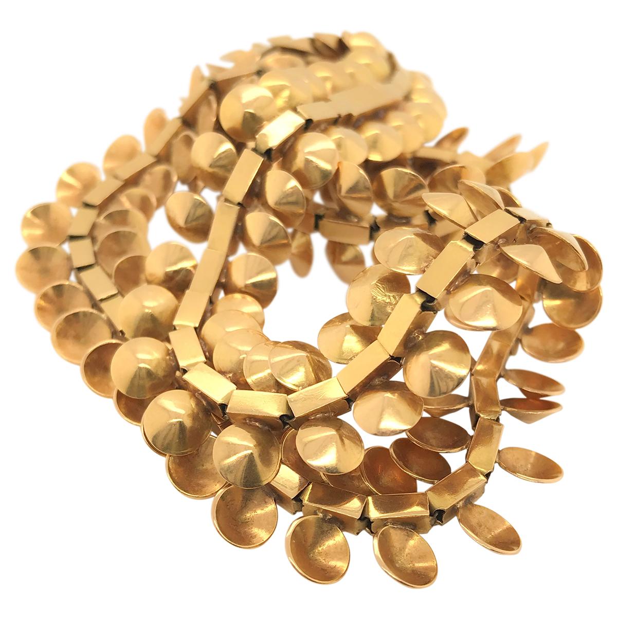 18 Karat Yellow Gold French Ornate Chain Necklace In Good Condition For Sale In QLD , AU