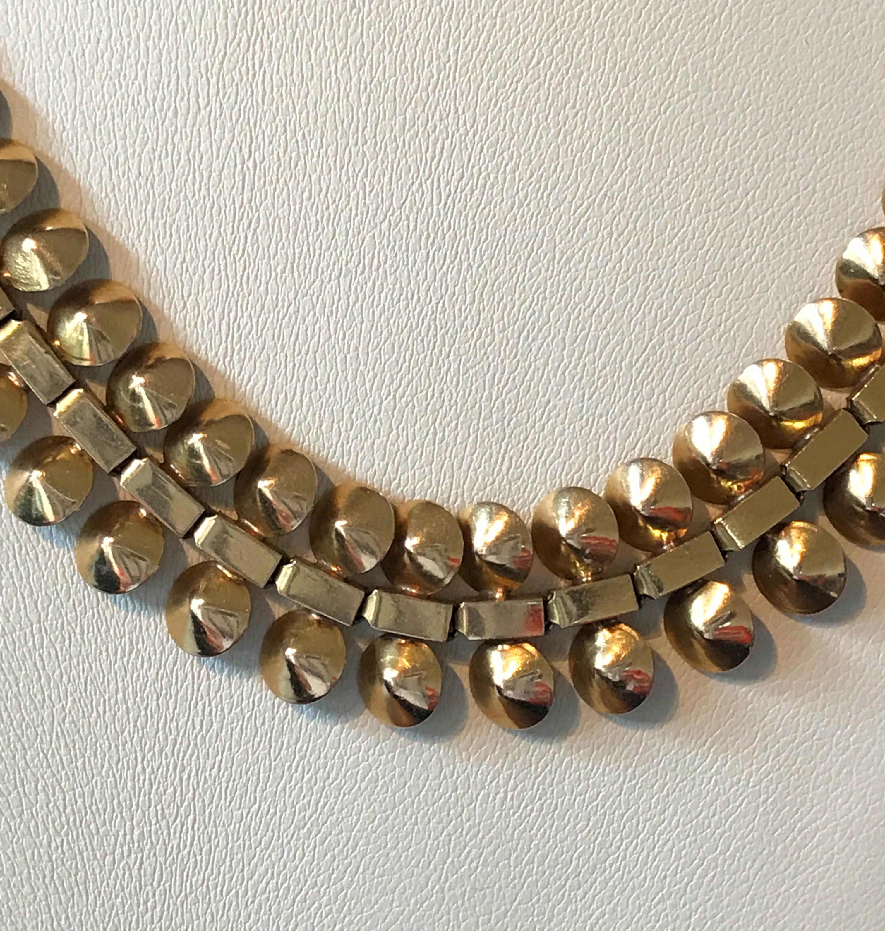 18 Karat Yellow Gold French Ornate Chain Necklace im Angebot 4