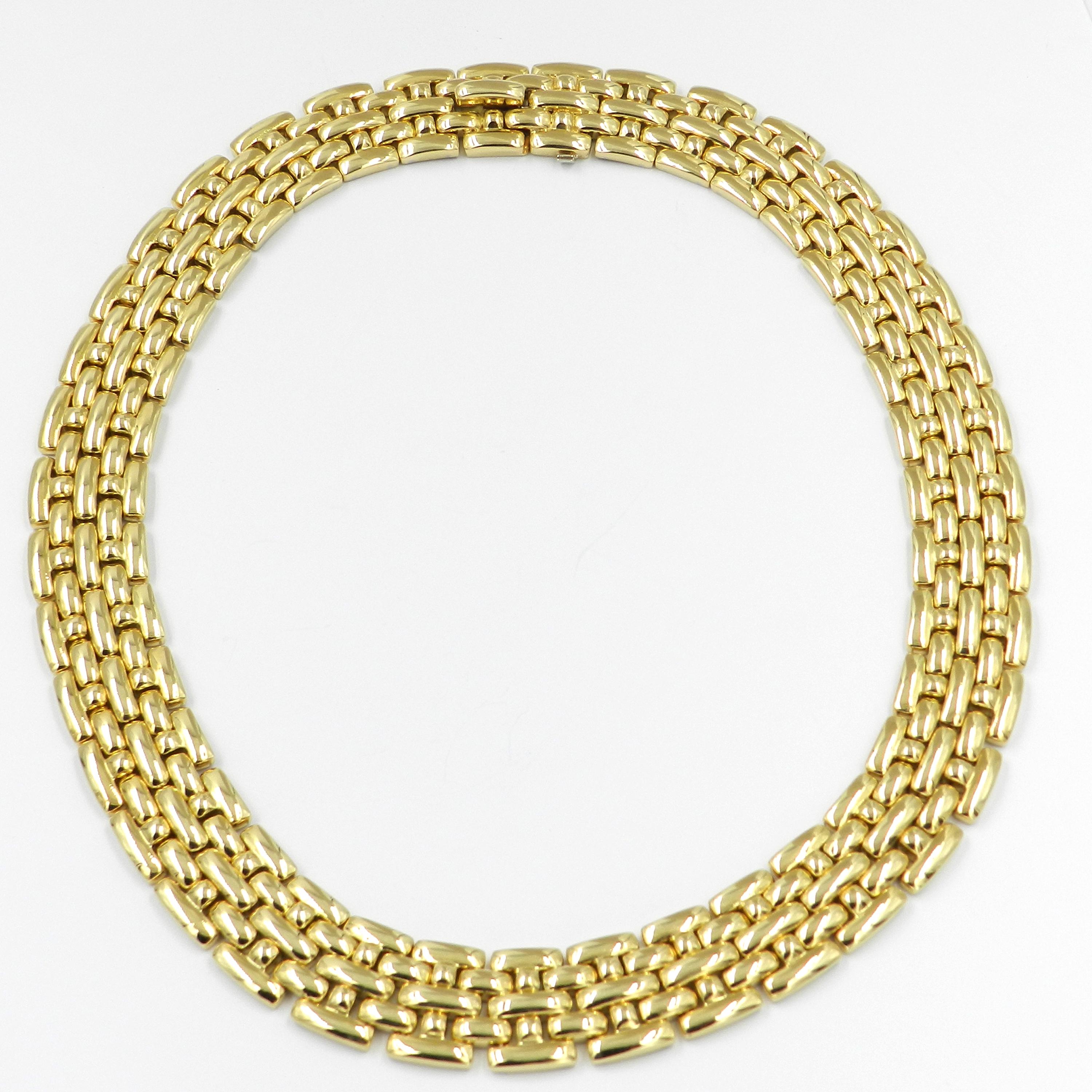 18 Karat Yellow Gold Garavelli Link Necklace 5