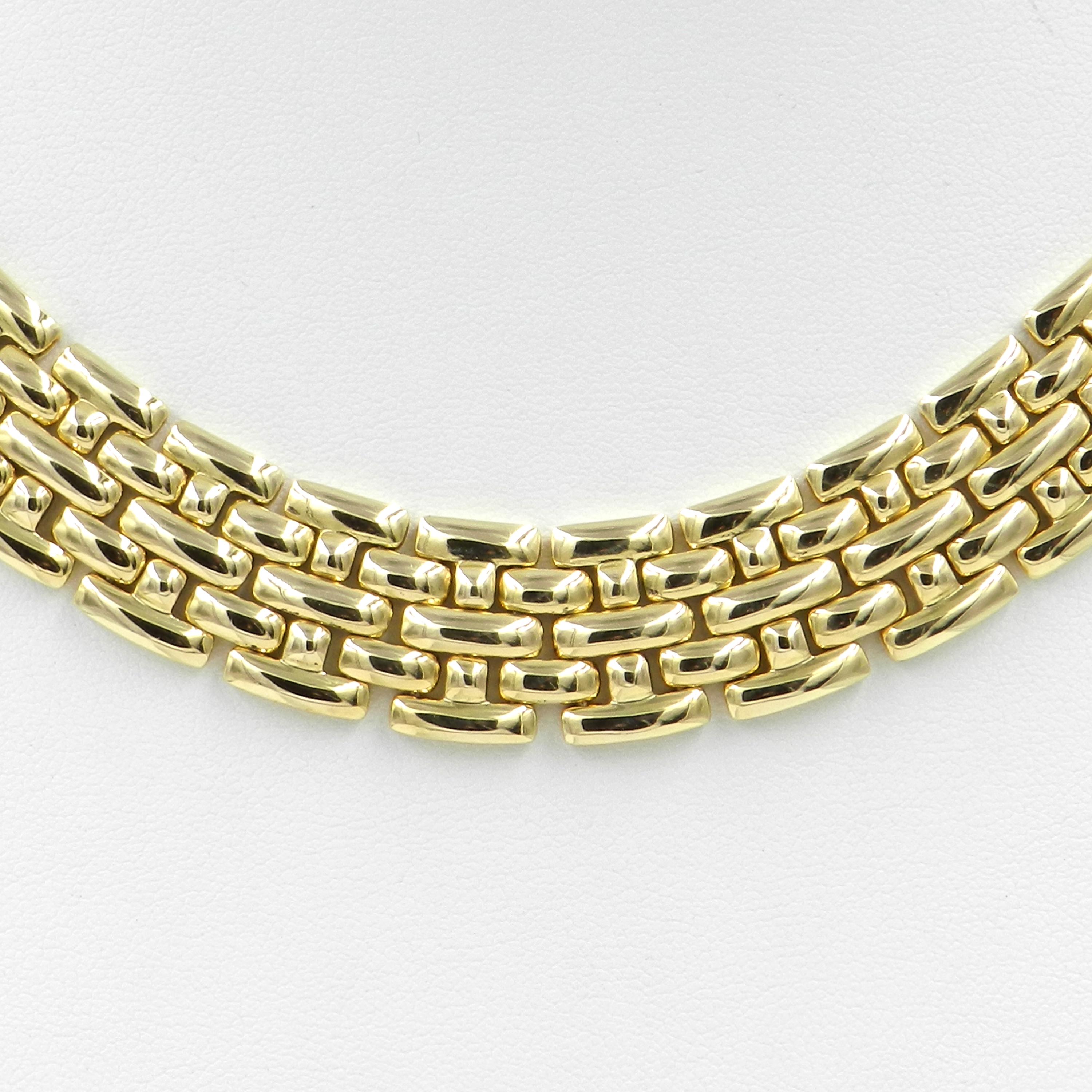 18 Karat Yellow Gold Garavelli Link Necklace 3