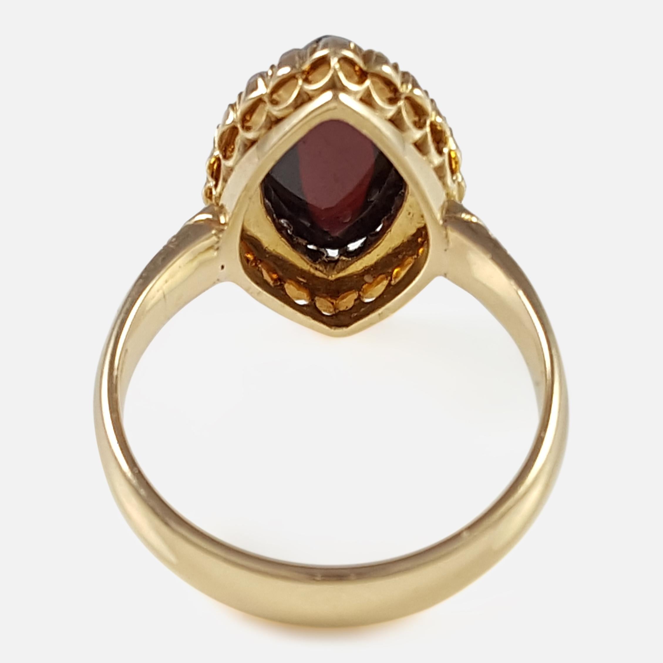 garnet and pearl ring 1884