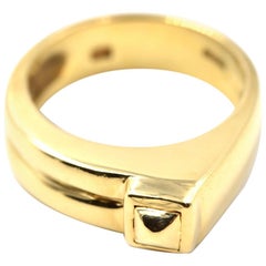 18 Karat Gelbgold Geometrisches stapelbares Band