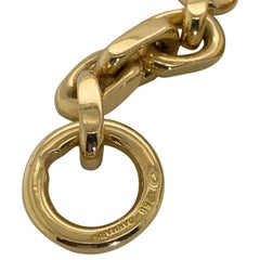 18 Karat Yellow Gold Georg Jensen Flat Link Toggle Bracelet
