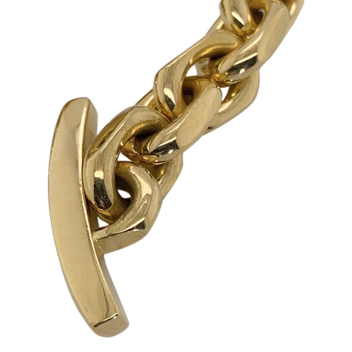 18 Karat Yellow Gold Georg Jensen Flat Link Toggle Bracelet In Excellent Condition In QLD , AU
