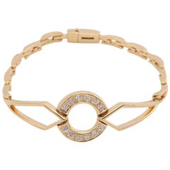 18 Karat Yellow Gold Gianni Caritá Diamond Circle Bracelet