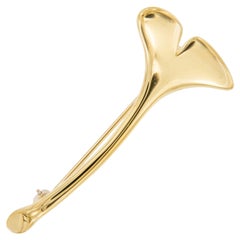 18 Karat Yellow Gold Ginkgo Leaf Brooch by Angela Cummings for Tiffany & Co.