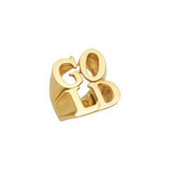 Youmna Fine Jewellery 18 Karat Yellow Gold “GOLD” Cocktail Ring