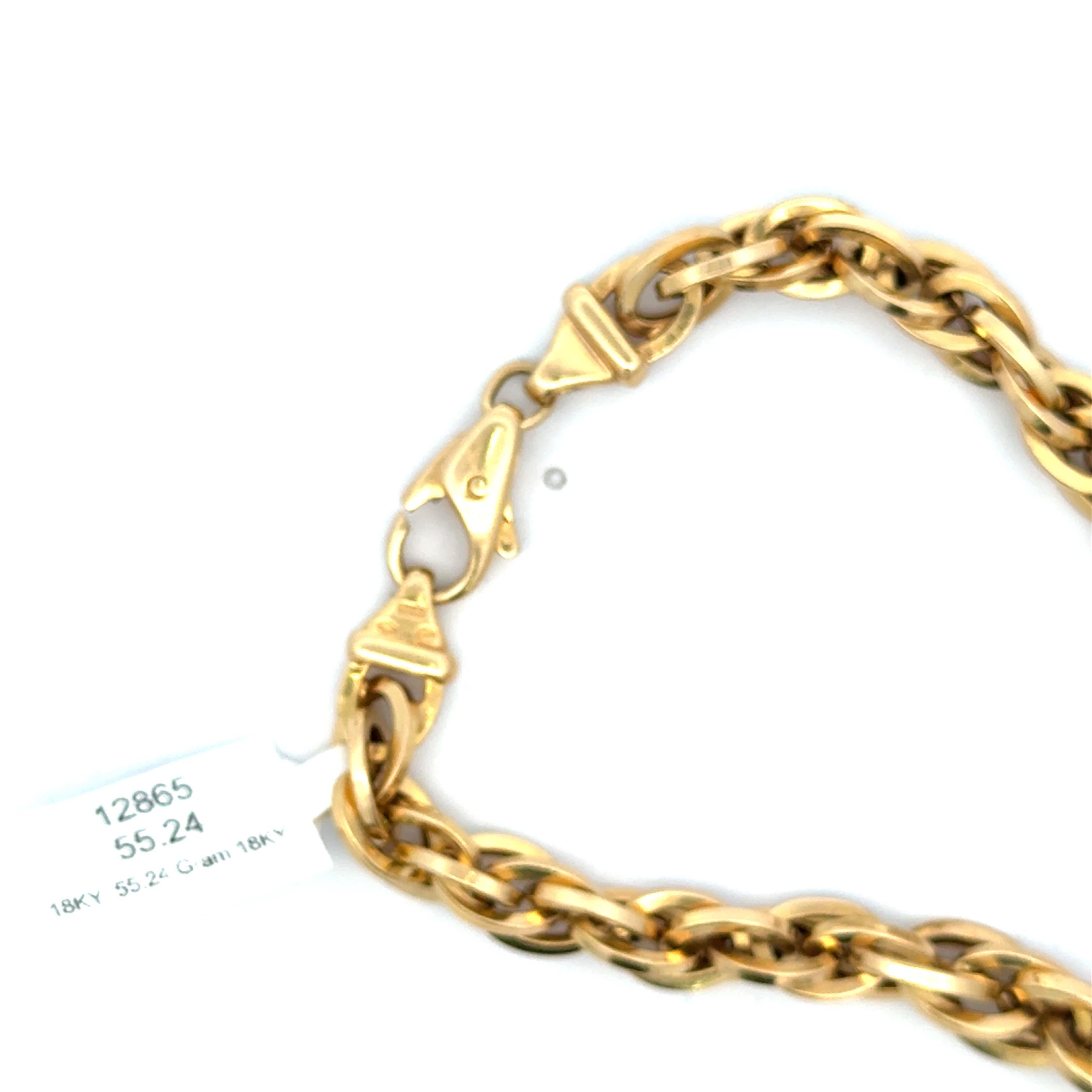 Collana a maglie ovali graduate in oro giallo 18 carati 55,24 grammi 17