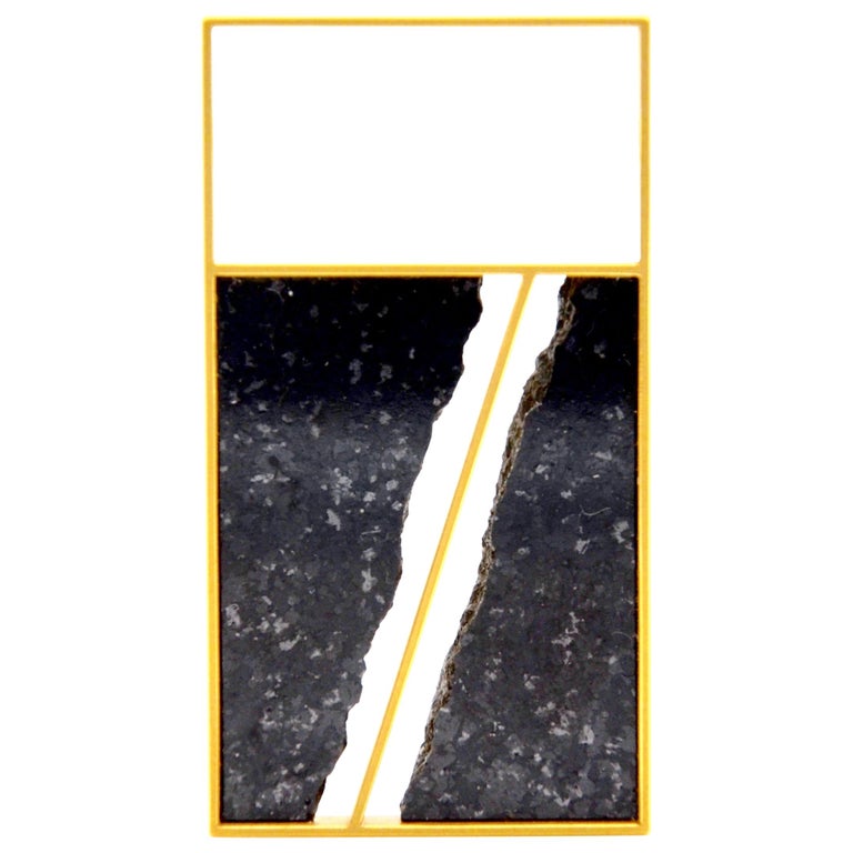 18-karat Yellow Gold and Granite Pendant