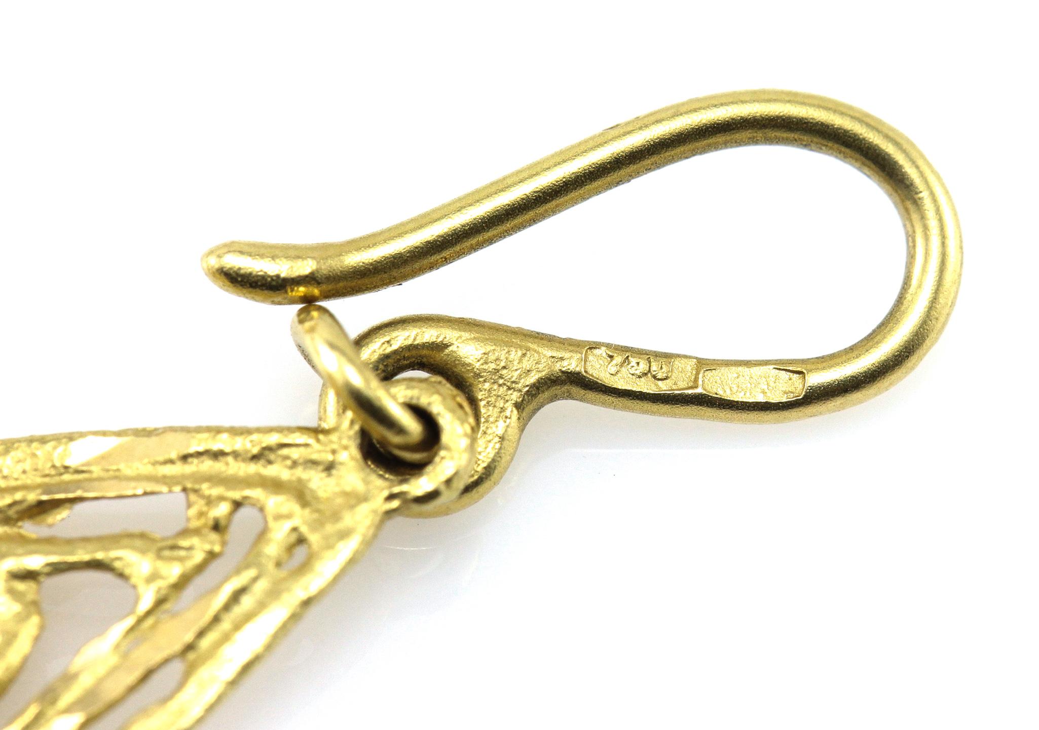 18 Karat Yellow Gold Greek Motif Long Necklace 1