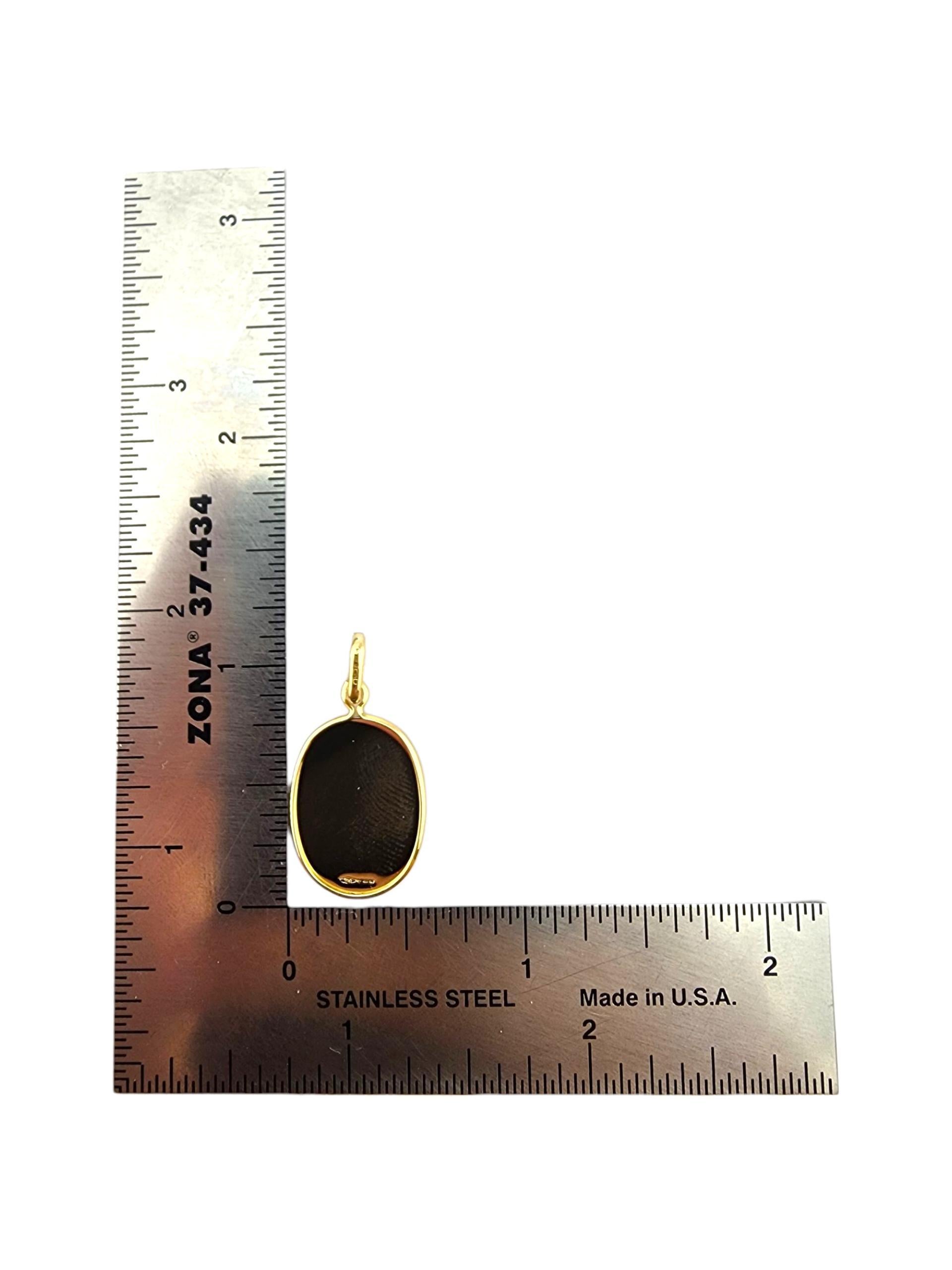 Pendentif ovale en or jaune 18 carats Ange gardien #23292 en vente 3