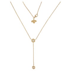 Collier en or jaune 18 carats Gumuchian Mini "B" Bee Y 0.25 Cttw Diamond Drop Necklace