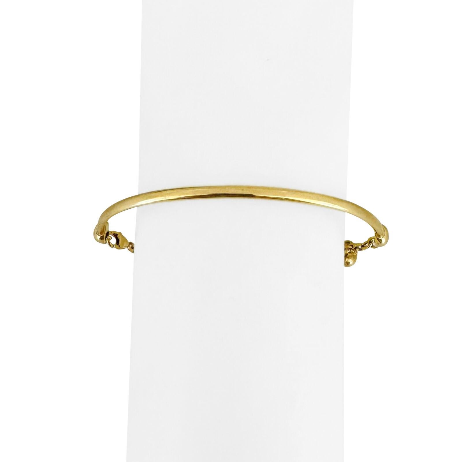 18 Karat Gelbgold Halbarmreif Halbkette Charm-Armband Italien 6