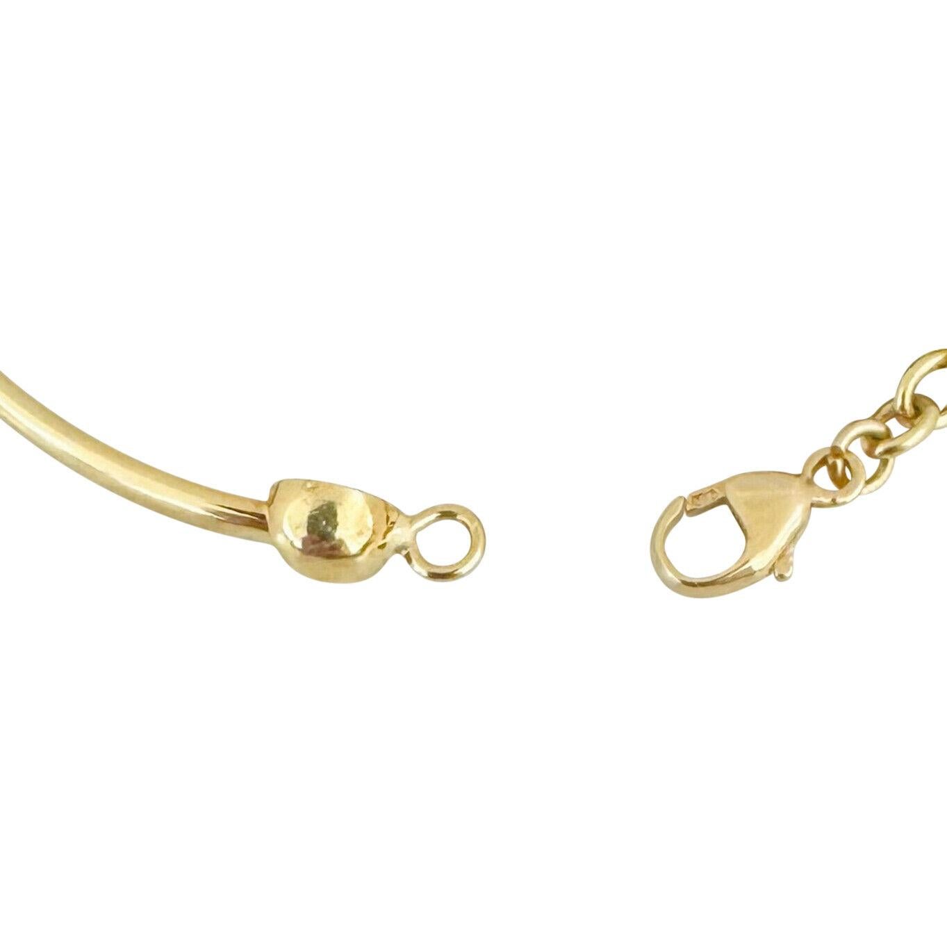 18 Karat Gelbgold Halbarmreif Halbkette Charm-Armband Italien 3