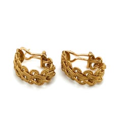 18 Karat Yellow Gold Half Hoop Earrings by Gianmaria Buccellati, 1960s