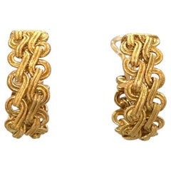18 Karat Yellow Gold Half Hoop Earrings by Gianmaria Buccellati, 1960s