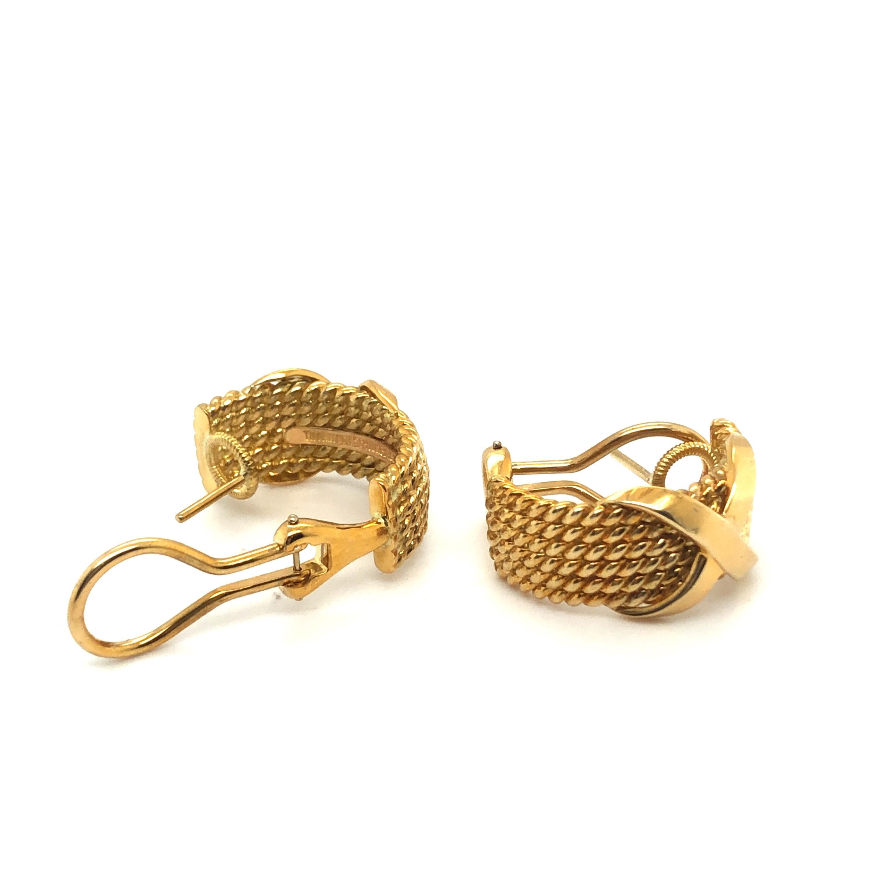 tiffany gold hoop earrings
