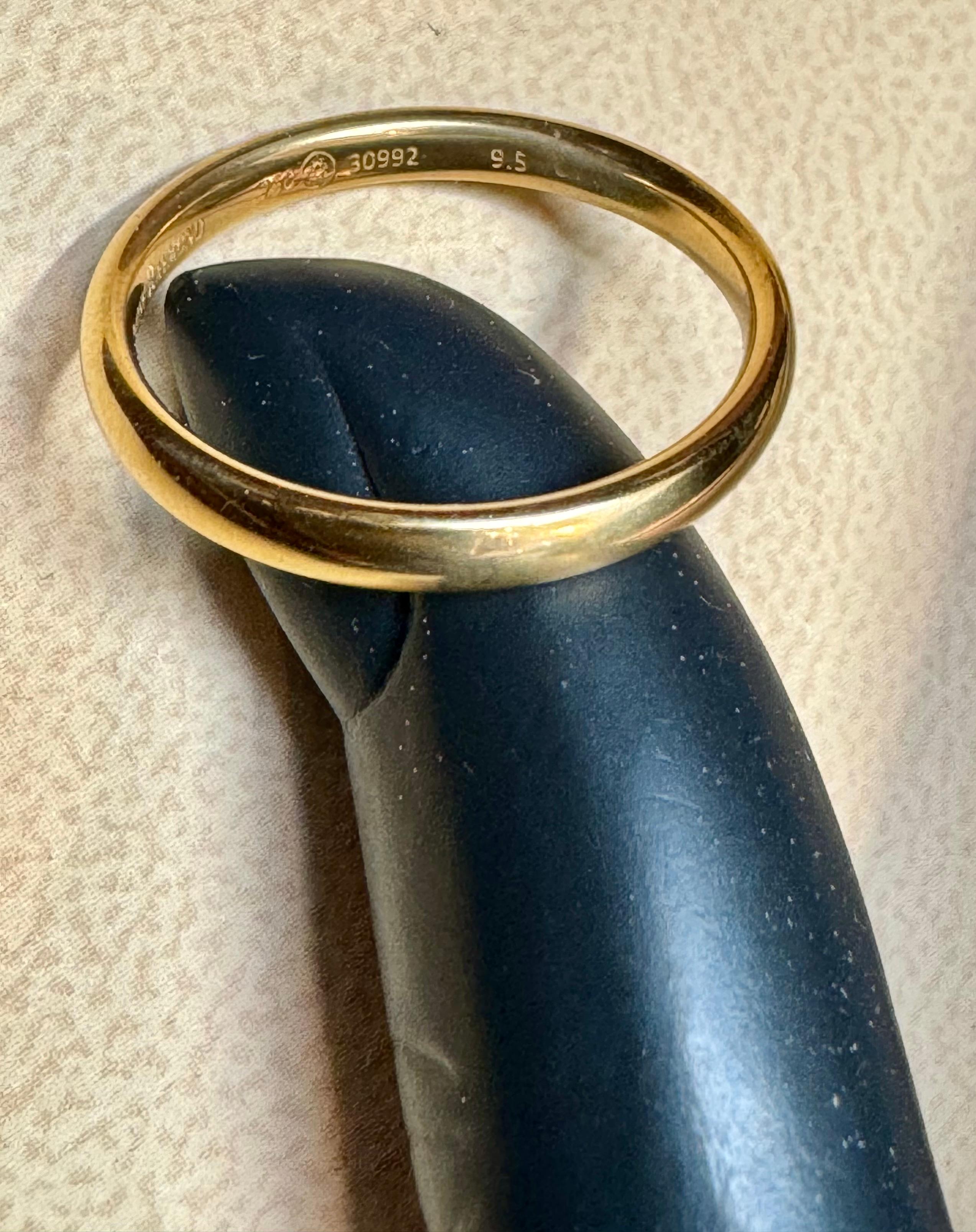 18 Karat Yellow Gold Half Round Classic Wedding Band Solid Ring, Briony Raymond For Sale 7