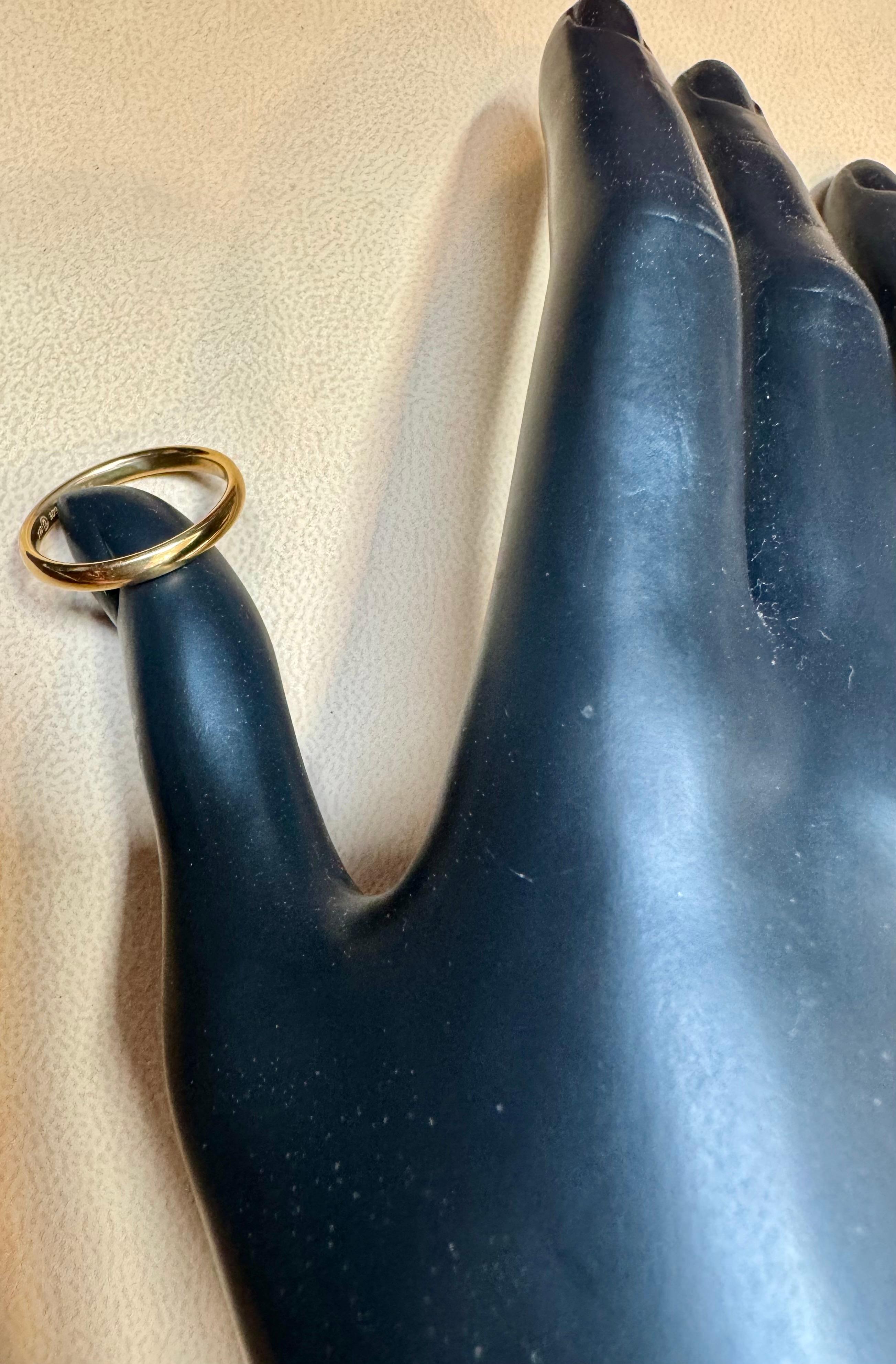 18 Karat Yellow Gold Half Round Classic Wedding Band Solid Ring, Briony Raymond For Sale 9