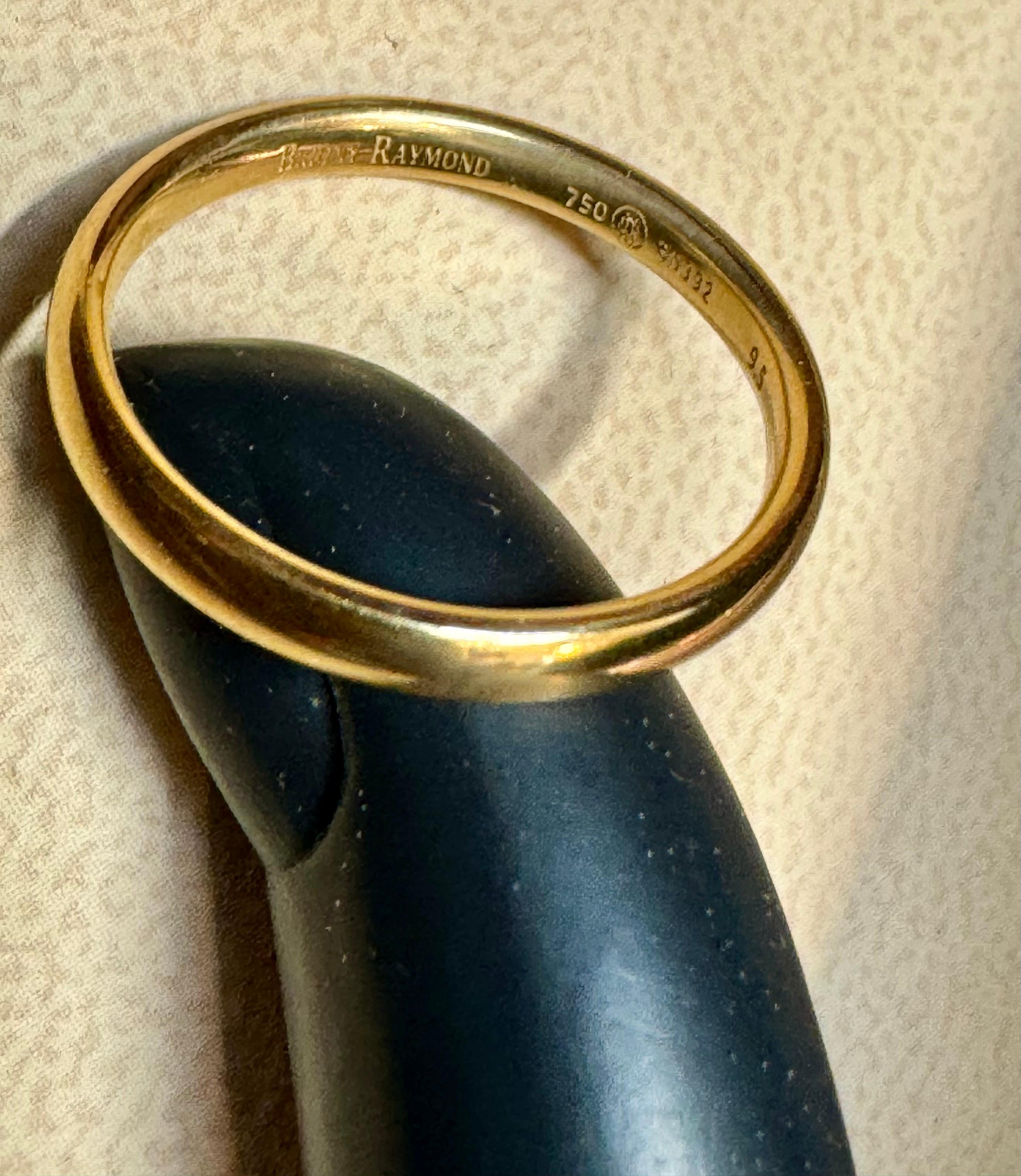 18 Karat Yellow Gold Half Round Classic Wedding Band Solid Ring, Briony Raymond For Sale 12