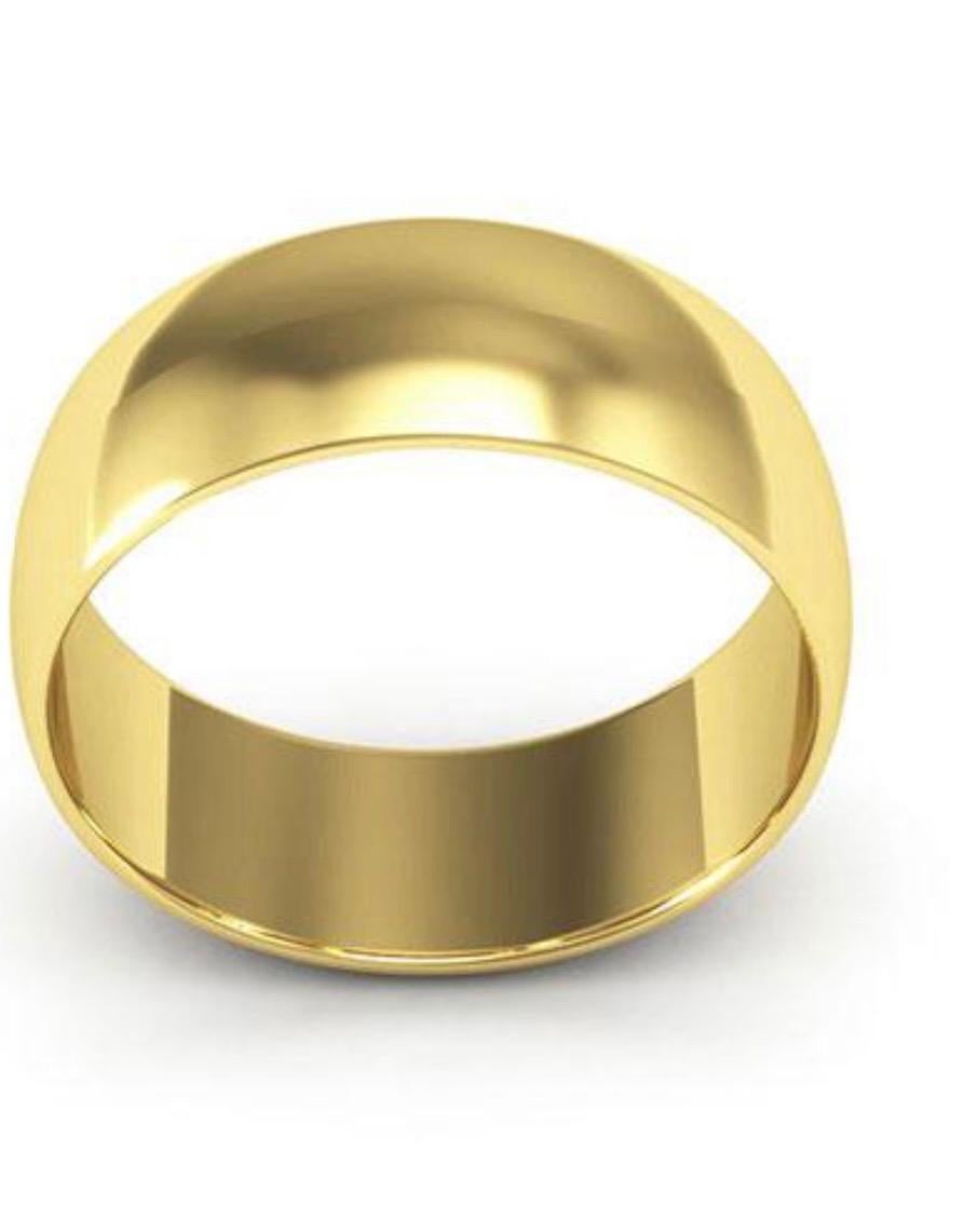 
 18 Karat Yellow Gold Half Round Classic Wide Wedding Band Solid Domed Ring S 9
This timeless style adds a Light classic domed band.Quality craftsmanship makes this long lasting band a great value. rounded inside edge for increased comfort.
High
