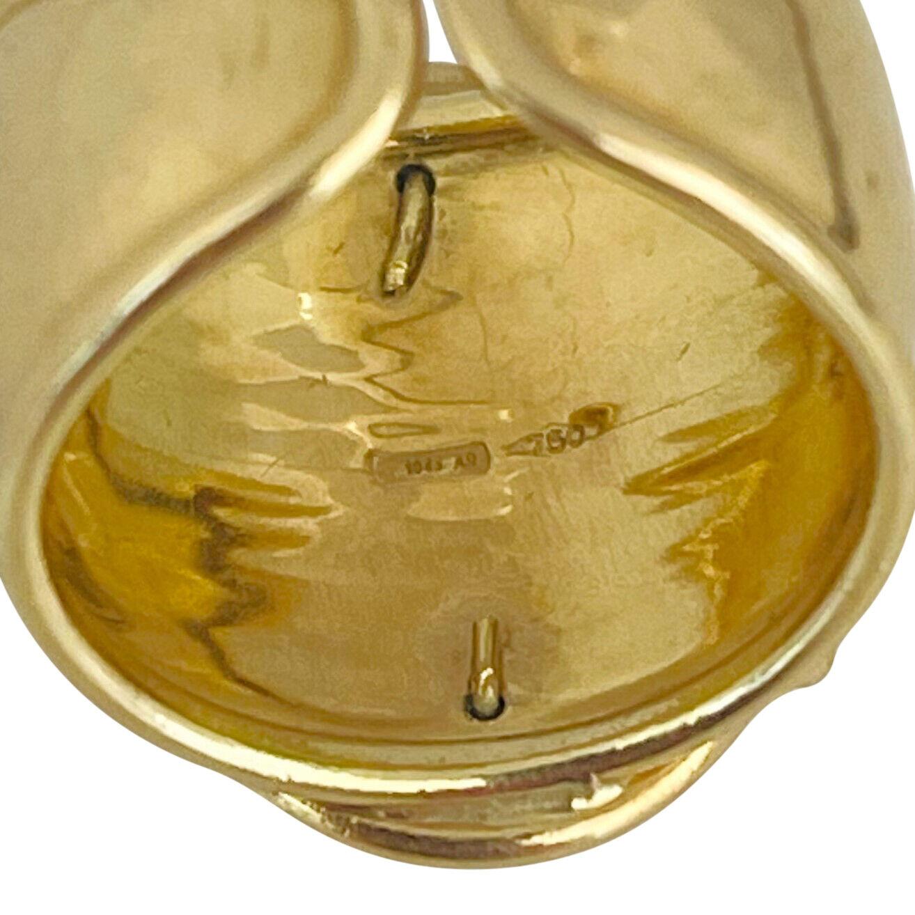 Zigarrenring aus 18 Karat Gelbgold mit gehämmertem Kamee, Italien 1