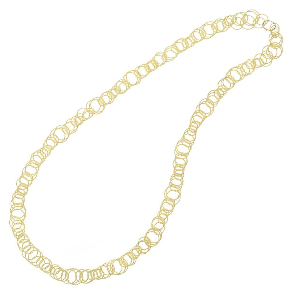 18 Karat Yellow Gold Hawaii Link Necklace, Buccellati For Sale